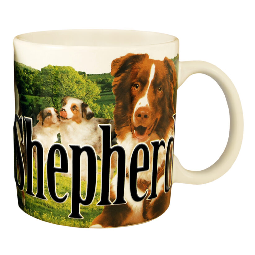 Alternative view of Australian Shepherd Color Relief Mug