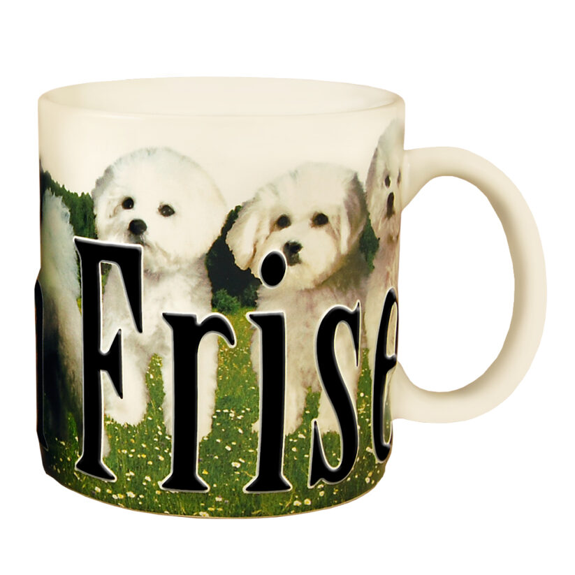 Alternative view of Bichon Frise Color Relief Mug
