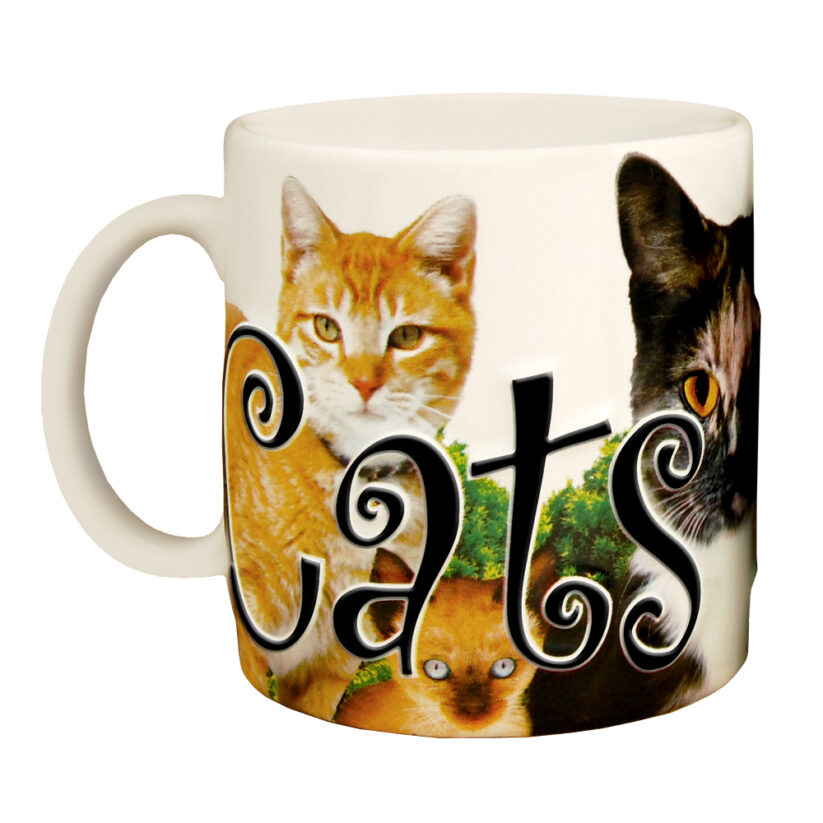 Cats Rule Color Relief Mug