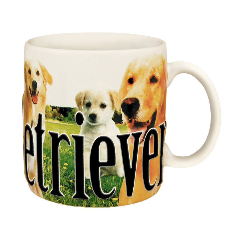Alternative view of Golden Retriever Color Relief Mug