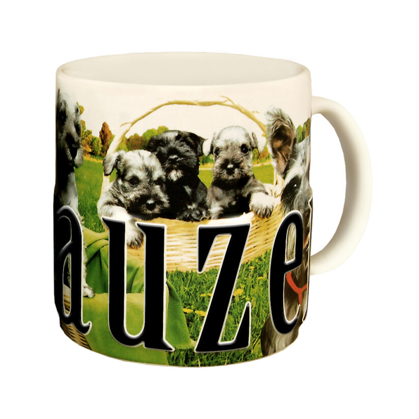 Alternative view of Schnauzer Color Relief Mug