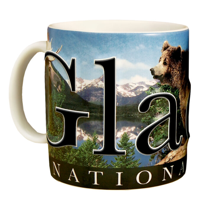 Glacier National Park Color Relief Mug
