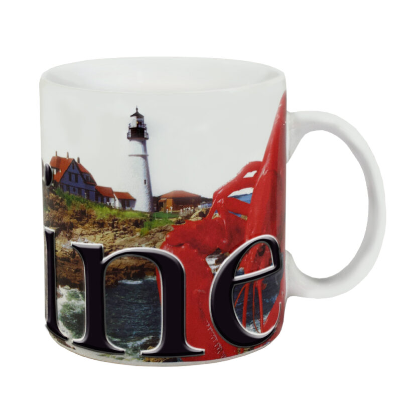 Alternative view of Maine Color Relief Mug