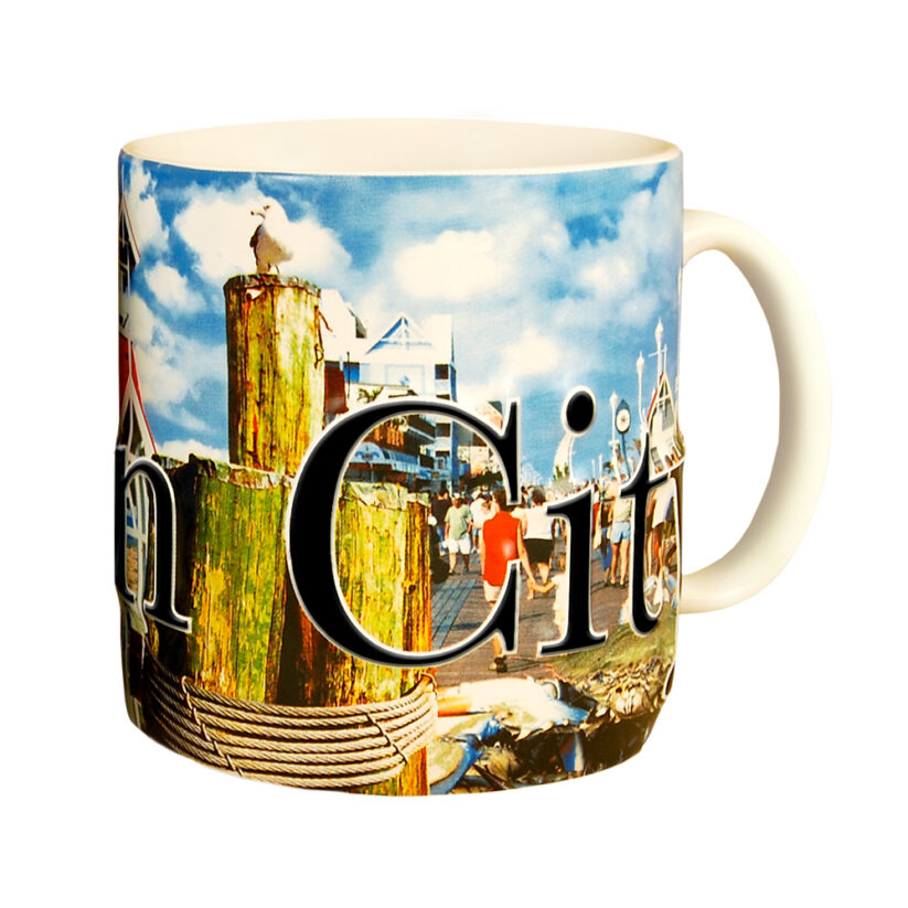 Alternative view of Ocean City Color Relief Mug