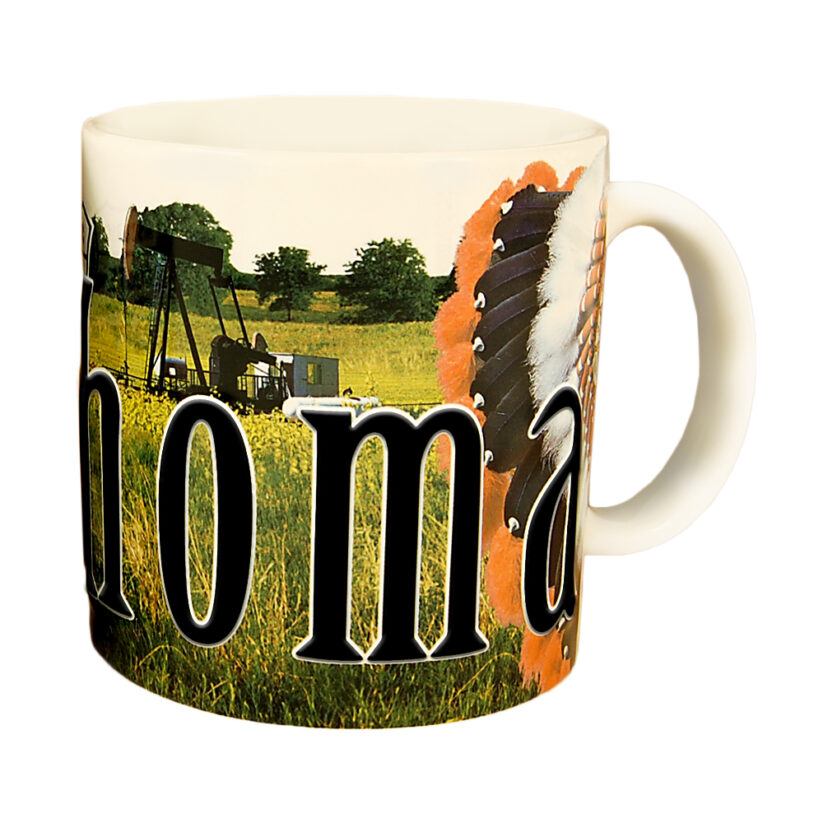 Alternative view of Oklahoma Color Relief Mug
