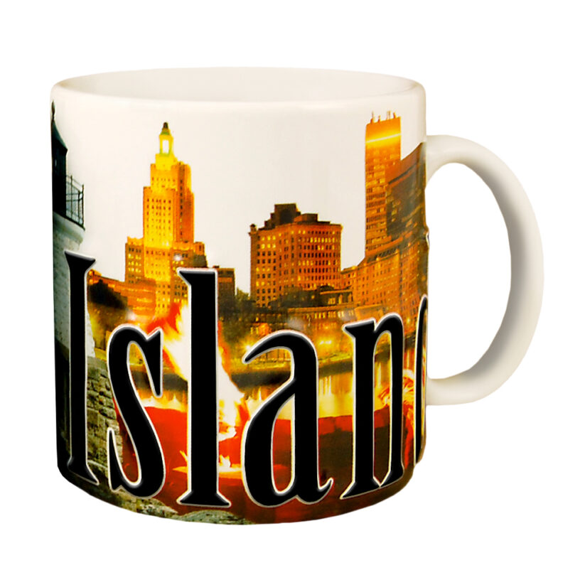 Alternative view of Rhode Island Color Relief Mug