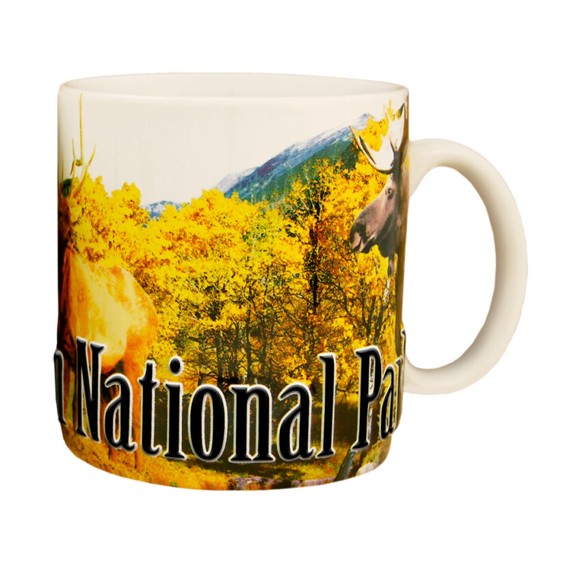 Alternative view of Rocky Mountains National Park Color Relief Mug