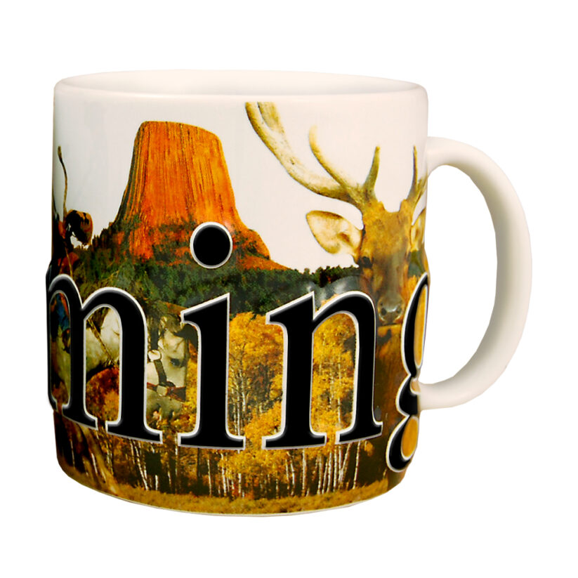 Alternative view of Wyoming Color Relief Mug