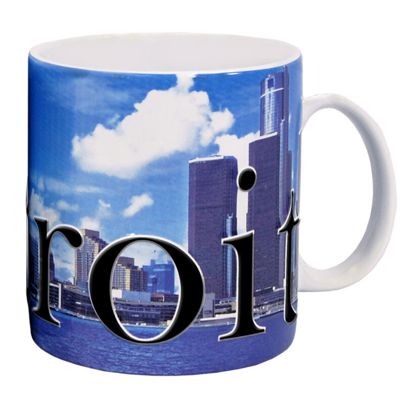 Alternative view of Detroit Color Relief Mug