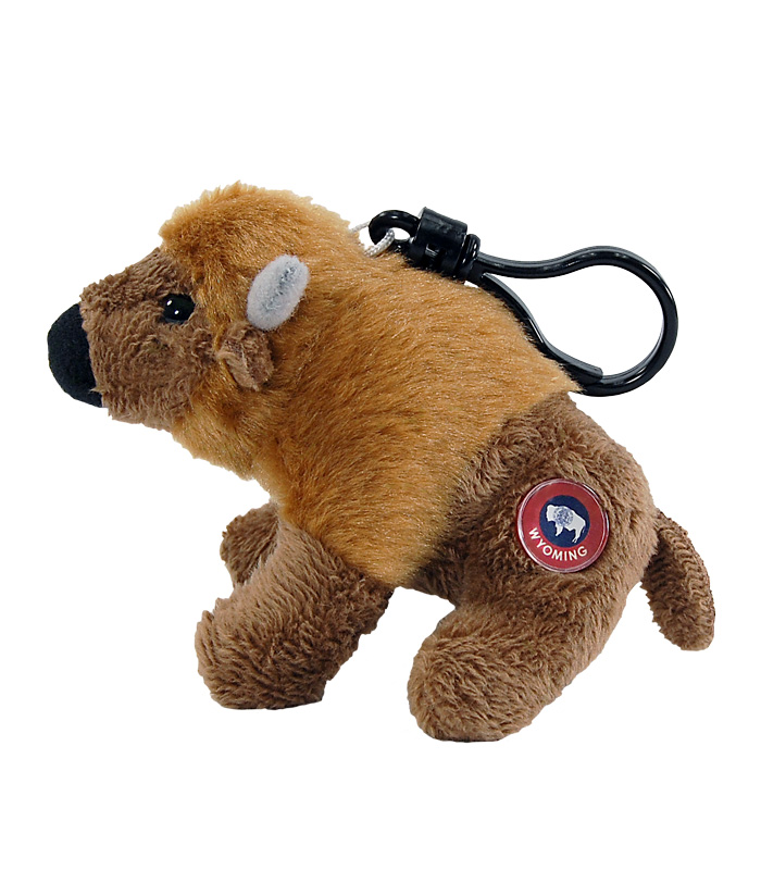 Wyoming Bison 4" Clip on Plush Side View