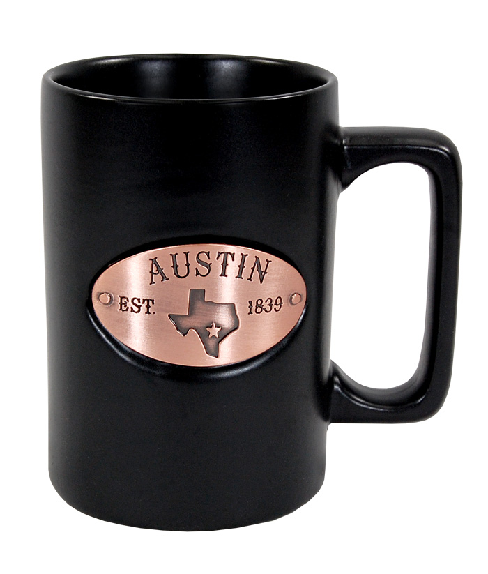 Austin Black Copper Medallion Mug