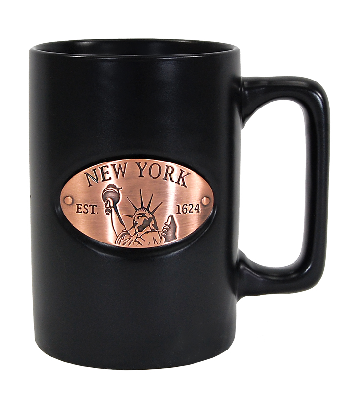 New York Black Copper Medallion Mug