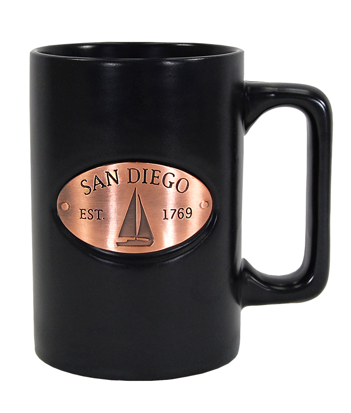 San Diego Black Copper Medallion Mug