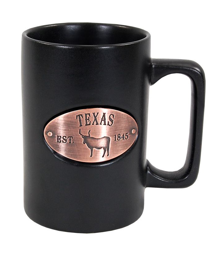 Texas Black Copper Medallion Mug