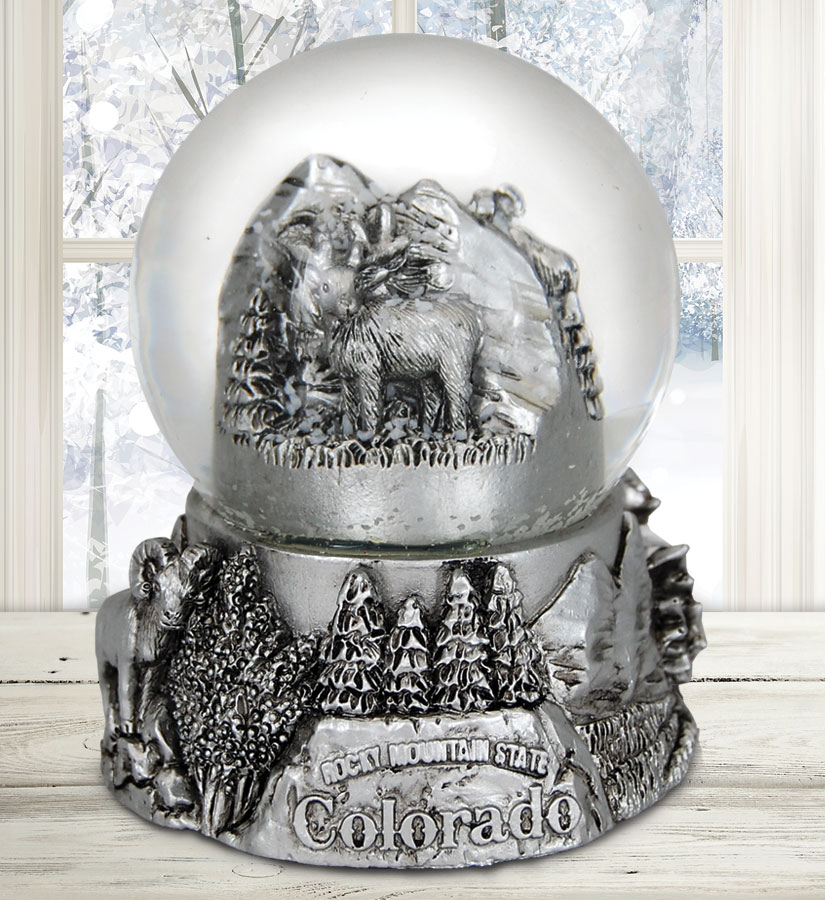 Colorado Pewter Snow Globe