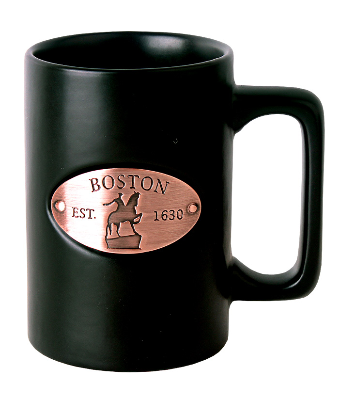 Boston Copper Medallion Black Mug
