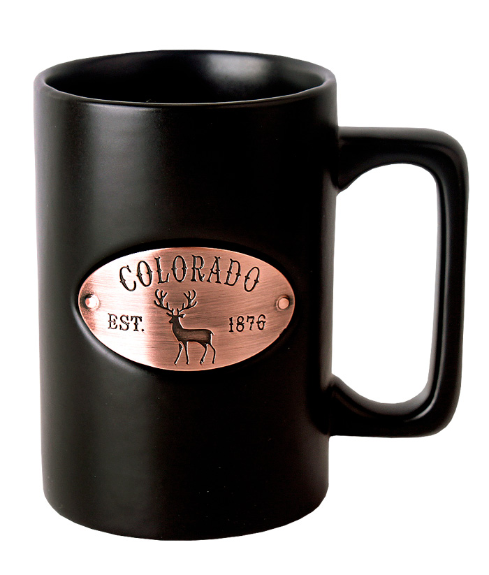 Colorado Copper Medallion Black Mug