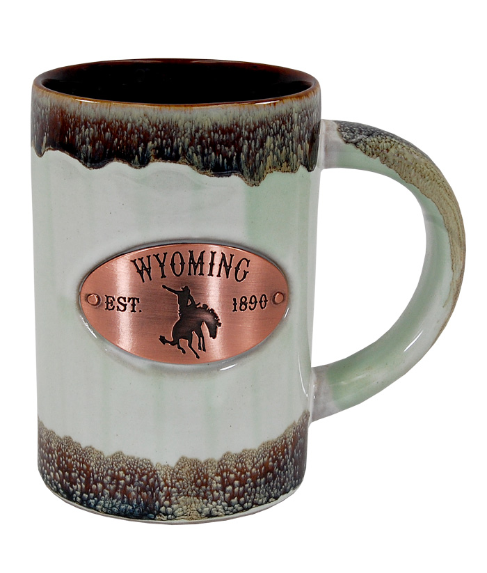 Wyoming Copper Medallion Green Mug