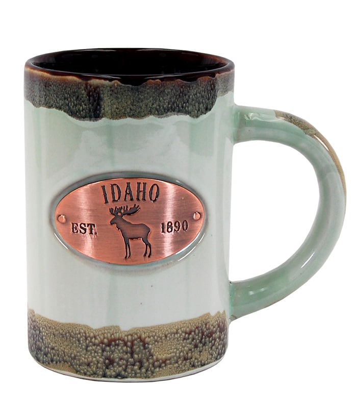 Idaho Green Glaze Medallion Mug