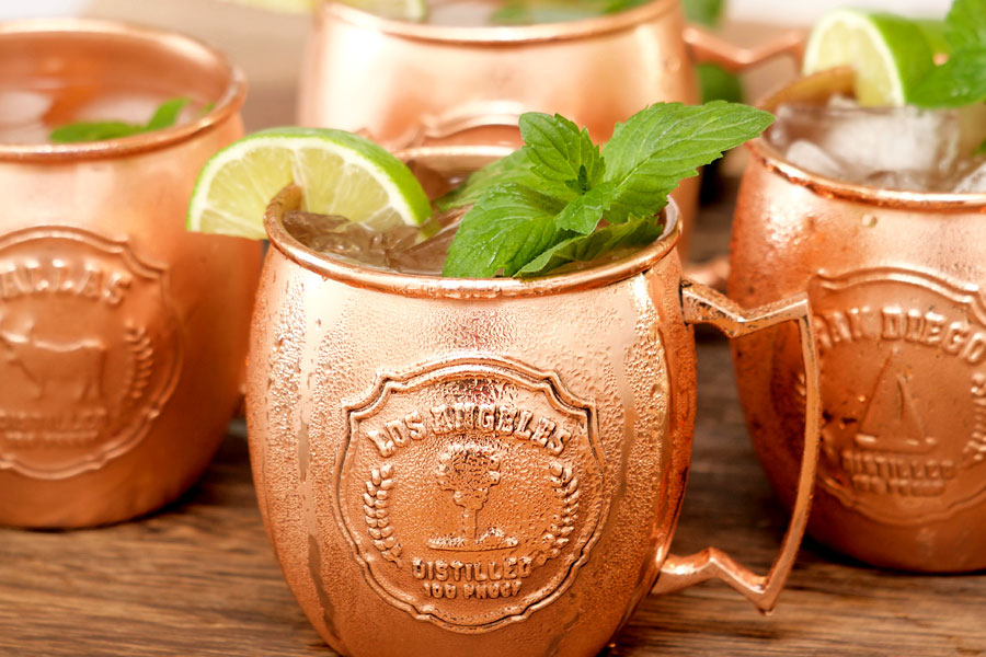 Copper Mule Mug with mint and Lime