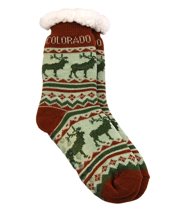 Colorado Adult Elk Pattern Socks