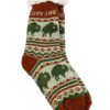 Yellowstone Adult Bison Pattern Socks