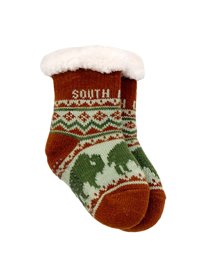 South Dakota Infant Bison Pattern Socks