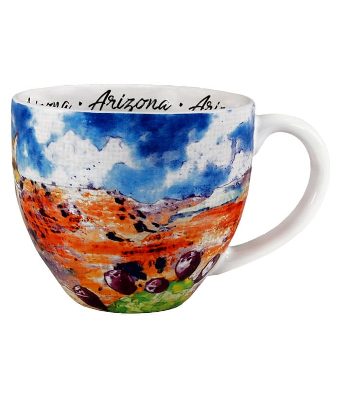 Arizona designs on watercolor mug right side