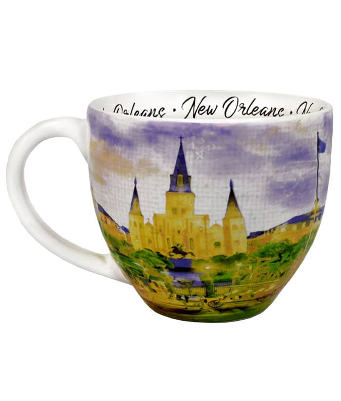 New Orleans designed watercolor mug