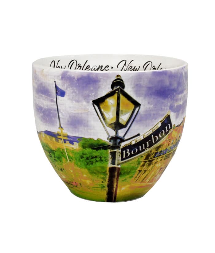 New Orleans watercolor mug middle view
