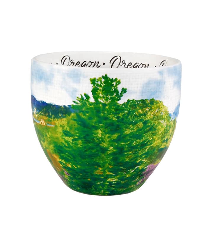 Oregon watercolor mug middle view