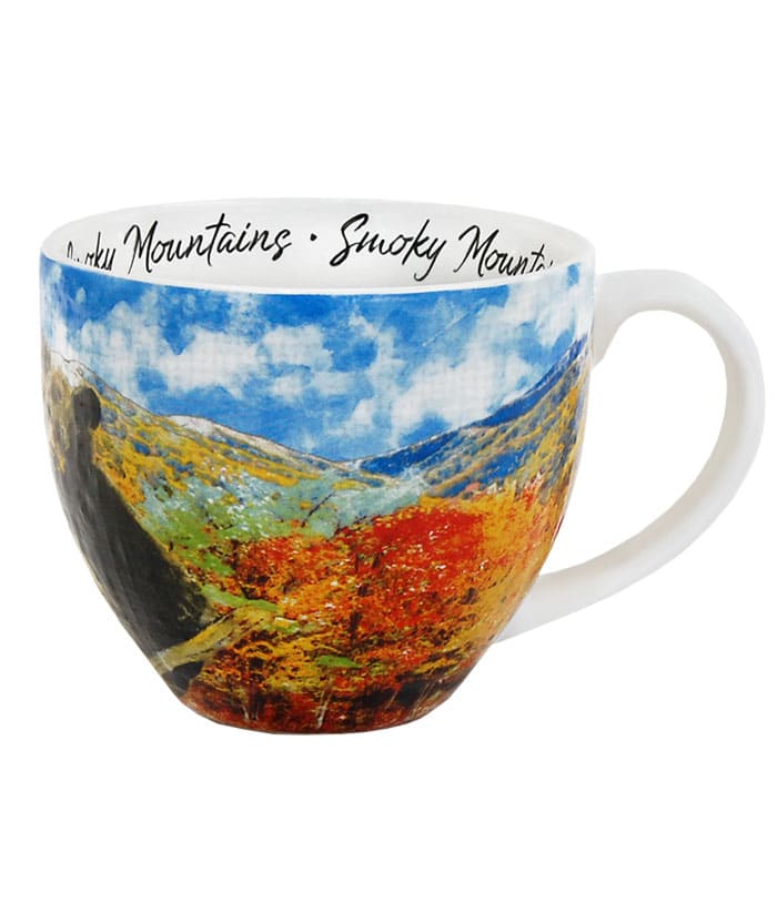 Smoky Mountains watercolor mug right view