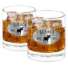 Two Alaska Whiskey Glasses