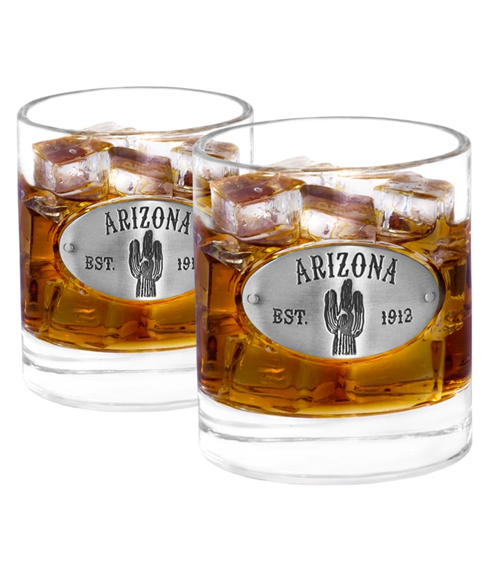 Two Arizona Whiskey Glasses