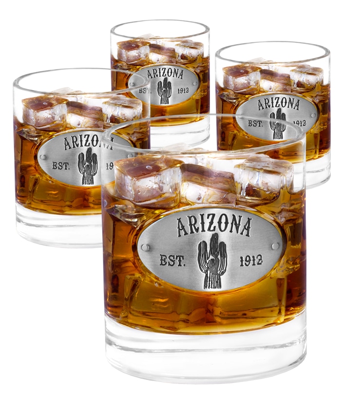 Arizona 4 Whiskey Glasses