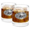 Two Austin Whiskey Glasses