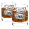 Two California Whiskey Glasses