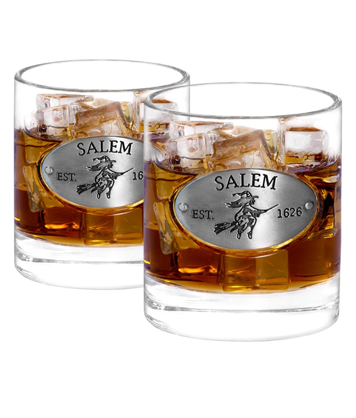 Two Salem Whiskey Glasses