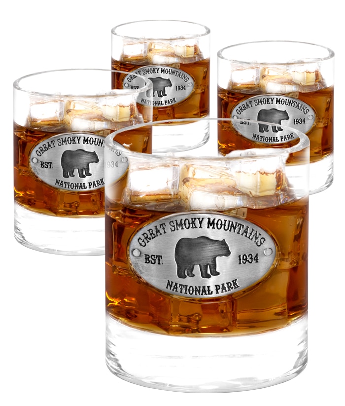 Smoky Mountains 4 Whiskey Glasses