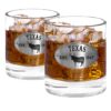 Two Texas Whiskey Glasses