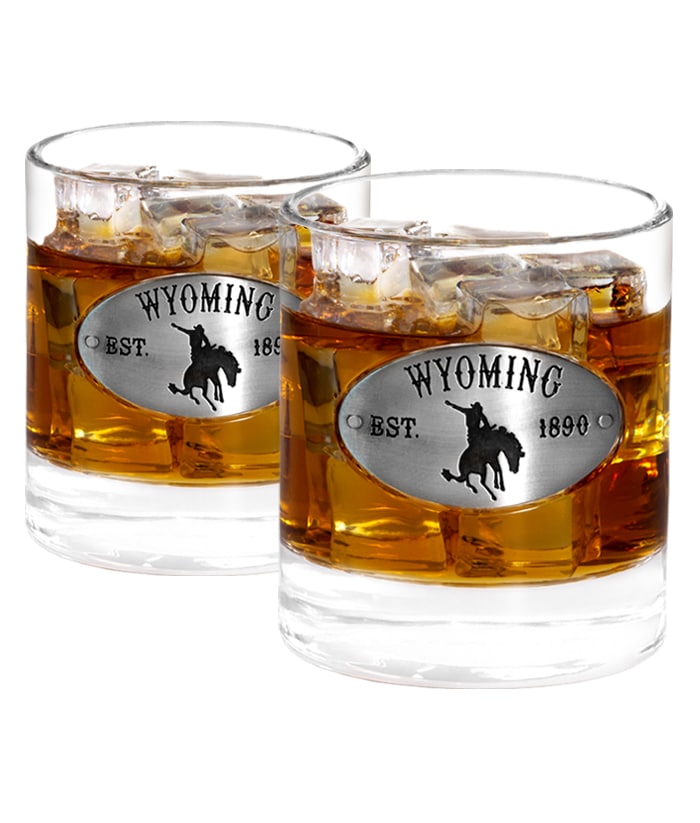 Two Wyoming Whiskey Glasses