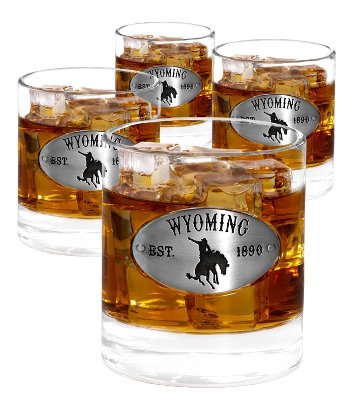 Wyoming 4 Whiskey Glasses