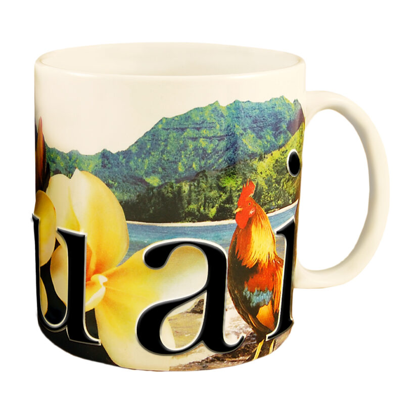 Alternative view of Kauai Color Relief Mug