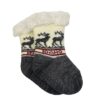 Idaho Slipper Socks Gray Pattern - Infant