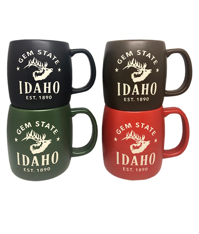 Idaho Etched Matte Mugs - Set of 4