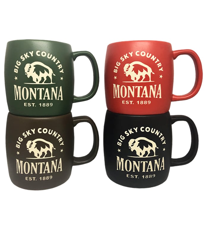 Montana Etched Matte Mugs - Set of 4