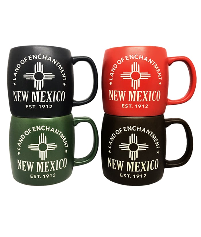 New Mexico Etched Matte Mugs - Set of 4