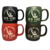 New York Etched Matte Mugs - Set of 4