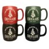 Oregon Etched Matte Mugs - Set of 4