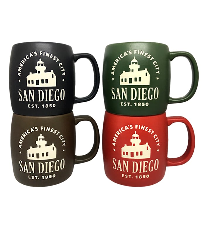 San Diego Etched Matte Mugs - Set of 4